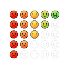 Emoji rating icon set. Set emoji. Flat style. Vector icons