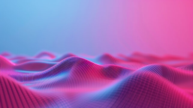 Creative digital wifi and radio waves on dark background.Digital signal science concept. Generative AI