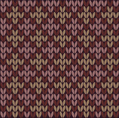 Brown Abstract Knitwear Pattern Design