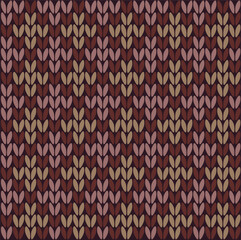 Brown Abstract Knitwear Pattern Design