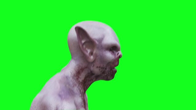 Scary werewolf, monster, vampire. realistic 4k animation.