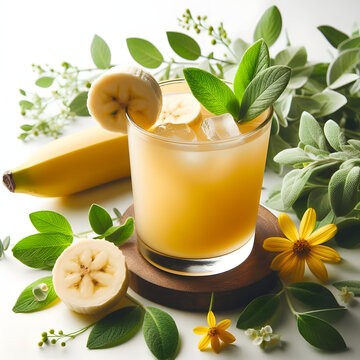 Bananensaft im Glas