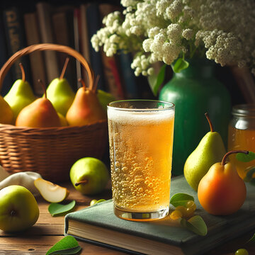 Birnensaft im Glas