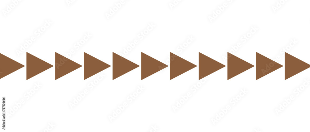 Poster abstract seamless repeatable brown arrow symbols vector.
