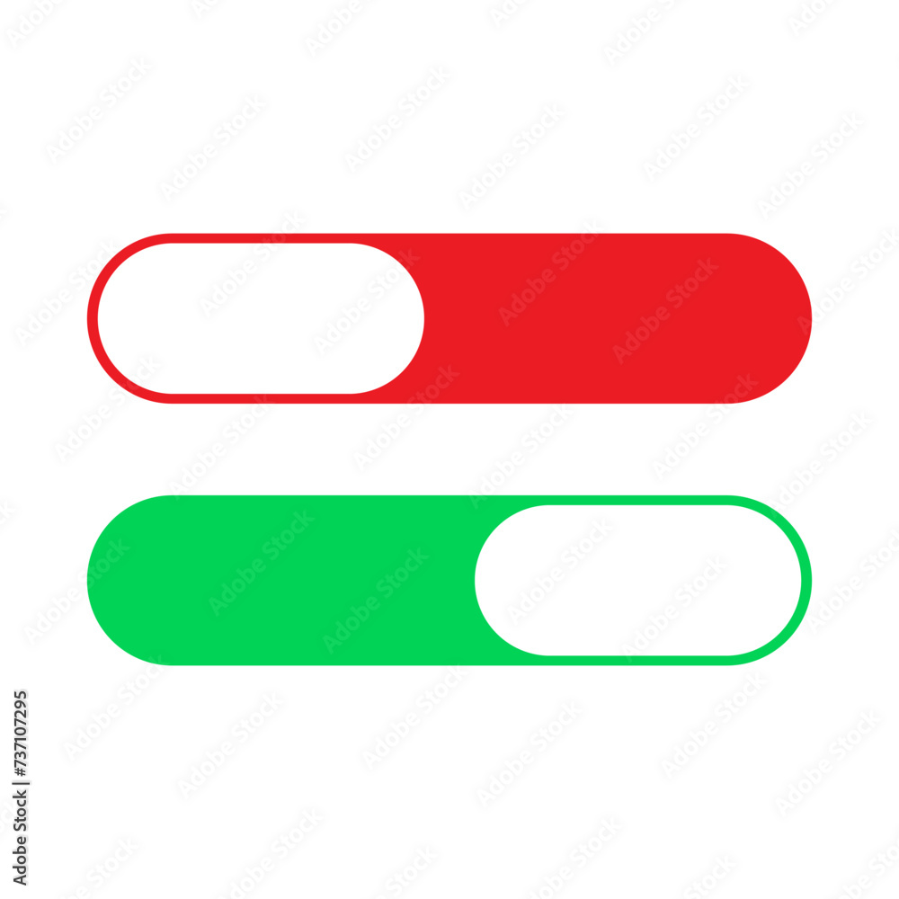 Poster on and off toggle switch buttons