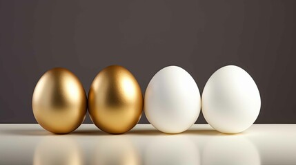 Golden and white eggs