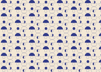 Seamless abstract blue pattern. Decorative graphic design, minimal abstract background.
