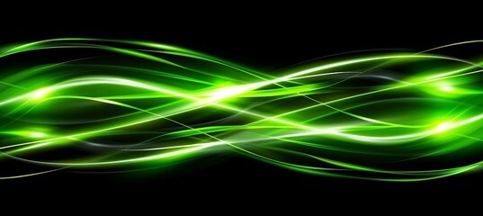 Abstract green and black wave design background for creative projects in modern digital art concept.