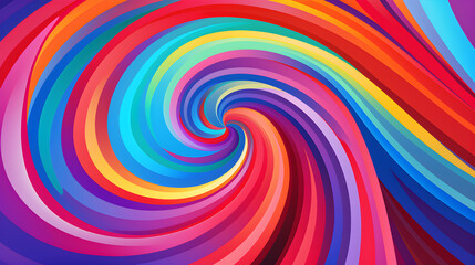 Fototapeta na wymiar Eye-catching Multicolor Spiral Funky Pattern: A Retro-Inspired Contemporary Art