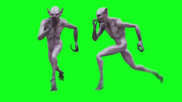 Scary werewolf, monster, vampire. realistic 4k animation.