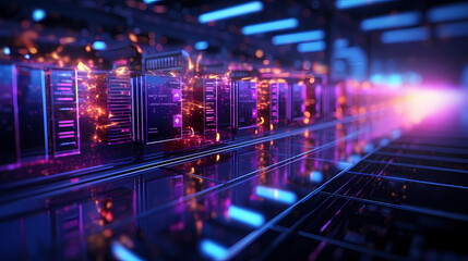 Fototapeta premium Data center security, the key to protecting digital assets