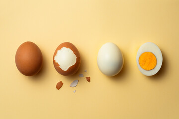 Phases of a boiled egg