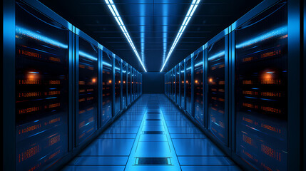 Obraz premium Data center security, the key to protecting digital assets