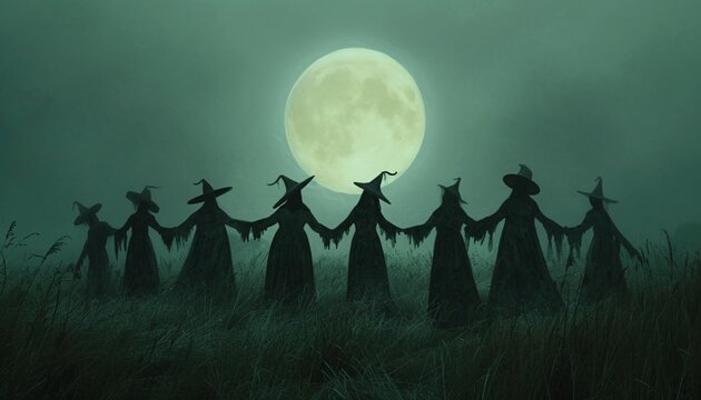 Witching Hour A Witchy Moonlit Night Generative AI