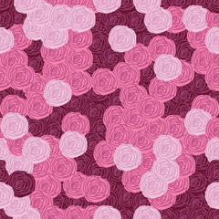 Pink Rose Seamless Pattern