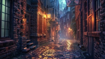 Rainy Night in the City A Glimpse of the Past Generative AI