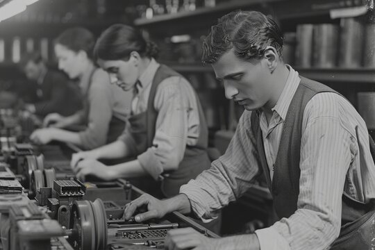 1920s Print Shop Dynamics

