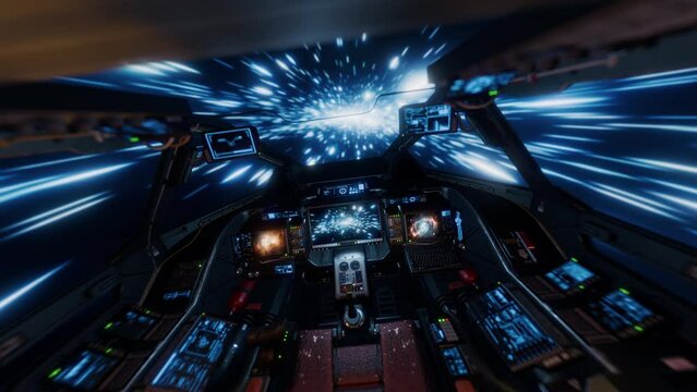 Spaceship cockpit in lightspeed