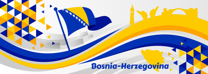 Bosnia and Herzegovina Independence Day Banner