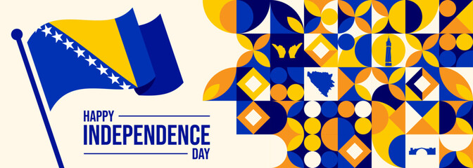 Bosnia and Herzegovina Independence Day Banner