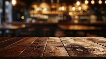 The Perfect Spot for a Monthly Meetup A Rustic Bar with a Wooden Table Generative AI - obrazy, fototapety, plakaty