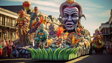 Mardi Gras Parade - The Ultimate Carnival Celebration - obrazy, fototapety, plakaty