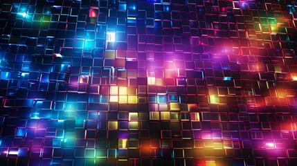 Obraz premium Luminous 3D Cubes Pattern