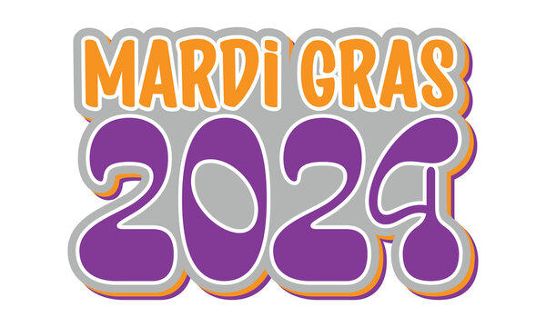 Mardi Gras 2024, Awesome Mardi Gras T-shirt design, EPS File Format.