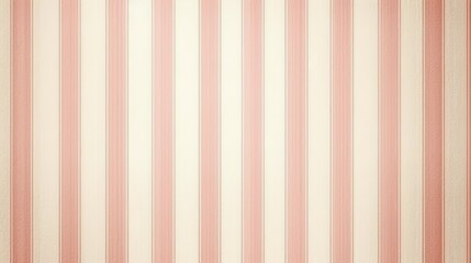 A Close-Up of Striped Wallpaper in Pastel Pink and White”