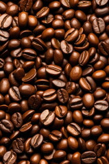 Obraz premium Close-up of Roasted Coffee Beans