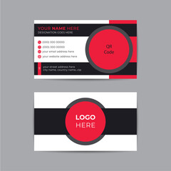 Double-sided creative Free vector simple and minimal business card template, Portrait and landscape orientation, Horizontal and vertical layout, Clean Design Business Card Layout. Vector illustration
