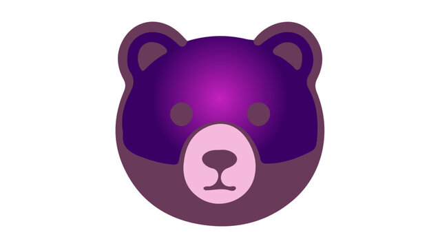 vector of a cute bear with purple mask