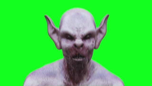 Scary werewolf, monster, vampire. realistic 4k animation.
