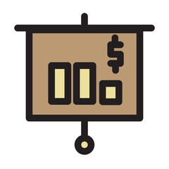 Business Graph Marketing Money Presentation Sale Filled Outline Icon