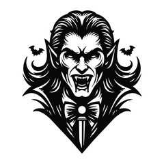 Vampire head logo template