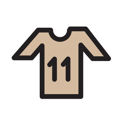 Ball Dress Football Jersey Soccer Sport Tshirt Filled Outline Icon