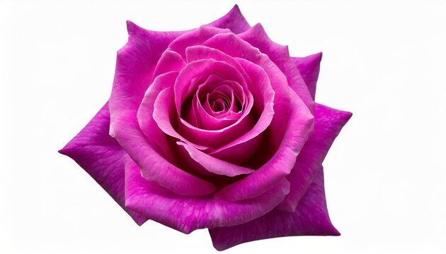 purple rose flower on white isolated background with clipping path closeup for design nature