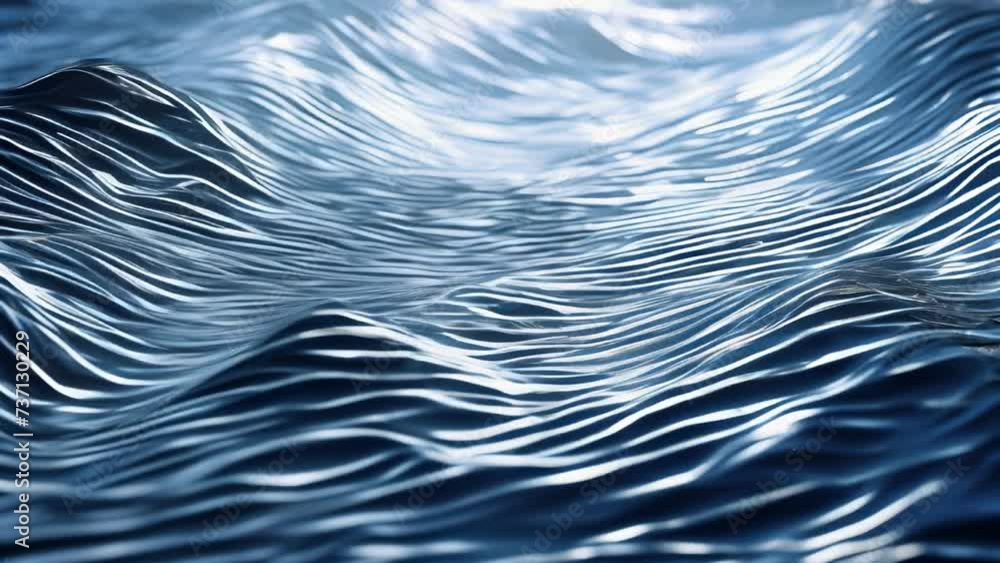 Poster A close up view of a wave pattern on a body of water. This image can be used to depict the natural beauty and movement of water.