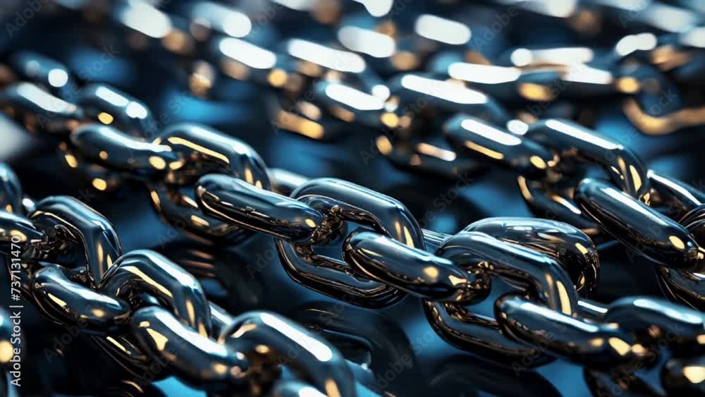 Poster a detailed view of a collection of interconnected metal chains. this versatile image can be used to 