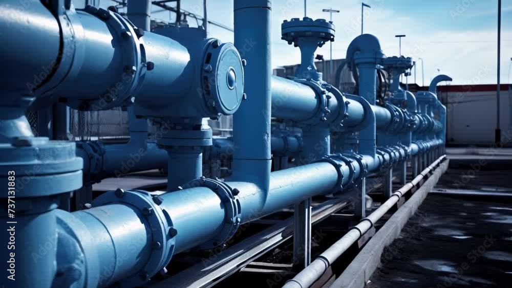 Poster a network of pipes that are connected to each other. suitable for industrial and plumbing-related pr