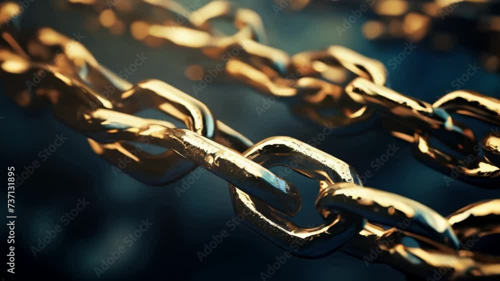 Poster a close-up view of a bunch of chains. this image can be used to represent strength, bondage, or rest