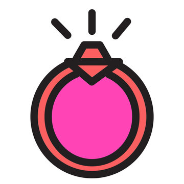 pink ring with diamond sparkle clip art preview