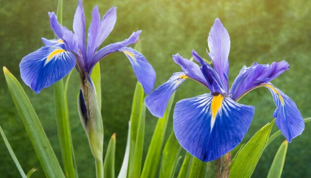 blue iris or blueflag flower