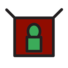 Delivery Envelope Mail Package Postal Protect Service Filled Outline Icon