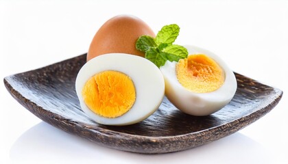 chicken egg boiled egg isolated on white background