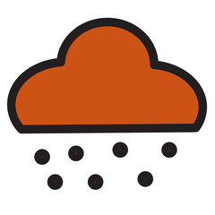 Forecast Report Snow Temperature Weather Filled Outline Icon