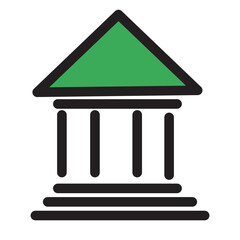 Government Judge Judgement Law Lawyer Filled Outline Icon