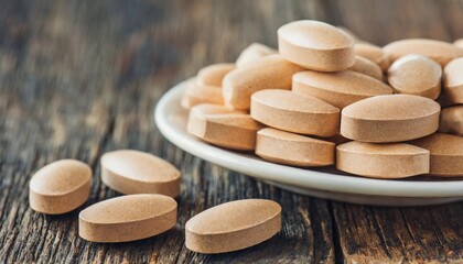 Fototapeta na wymiar pills of vitamin e