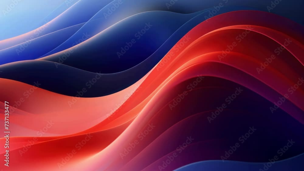 Aufkleber A vibrant abstract background featuring waves in shades of red and blue. Perfect for adding a modern touch to designs.