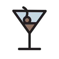 Bar Club Drink Martini Restaurant Filled Outline Icon